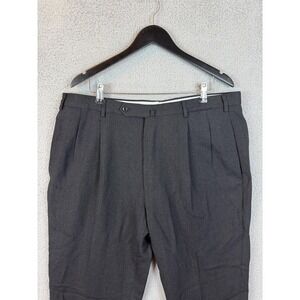 Incotex Dress Pants Mens 44x30 Gray Wool Pleated Classic Fit Made In Italy Men